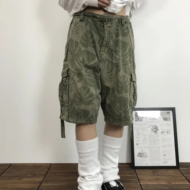 Next Tropical Cargo Shorts Khaki