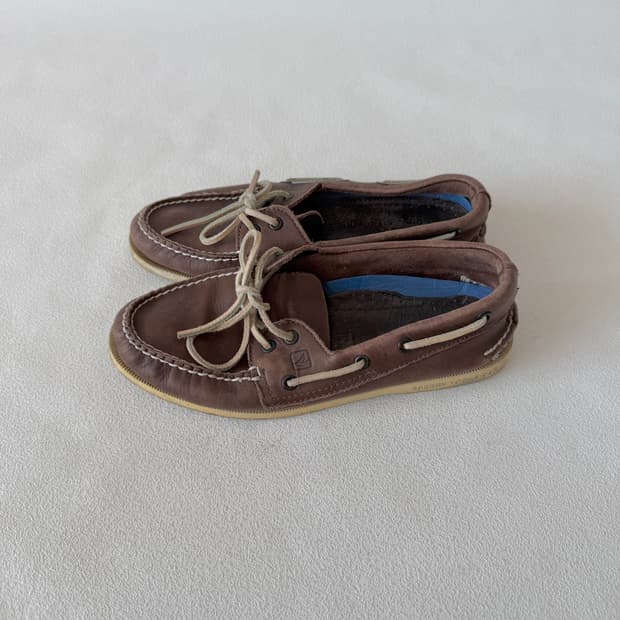 [MEN'S 8M]스페리(SPERRY) 레더 보트슈즈