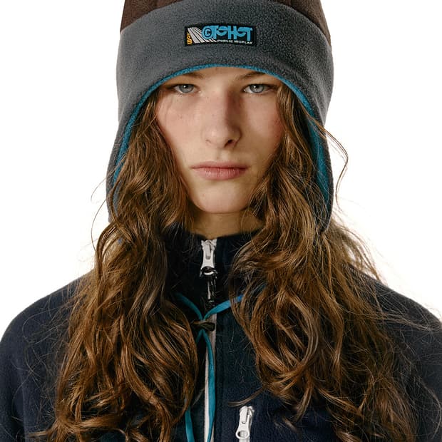 테켓 Recording Fleece Earflap Beanie Brown