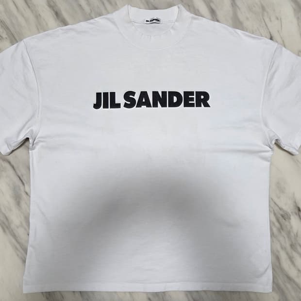 질샌더 화이트 오버핏 반팔 티셔츠