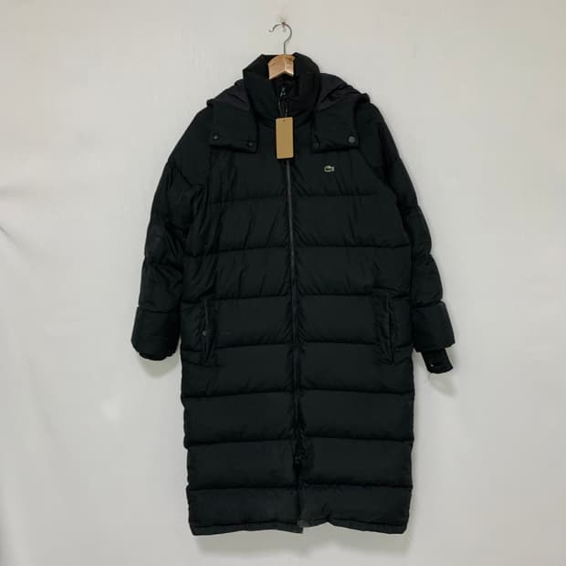 라코스테 블랙 롱 패딩 점퍼 빈티지 XS 남녀공용