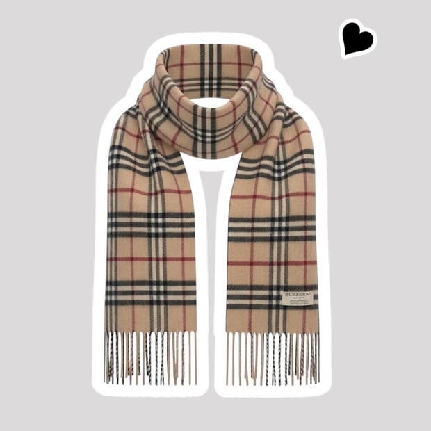 정품 버버리 노바체크 베이지 머플러