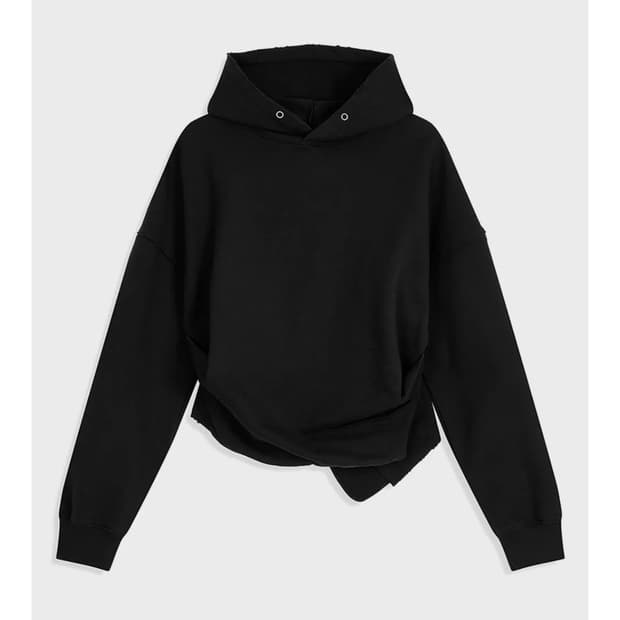 Open Yy Deconstructed Hoodie Black