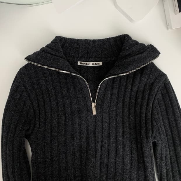 더오픈프로덕트 오픈yy 니트 집업