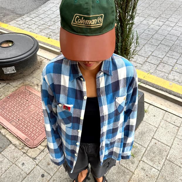 80-90s Coleman Leather Brim Cap