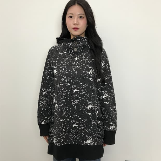 Various Splatter Pattern Long Hoodie