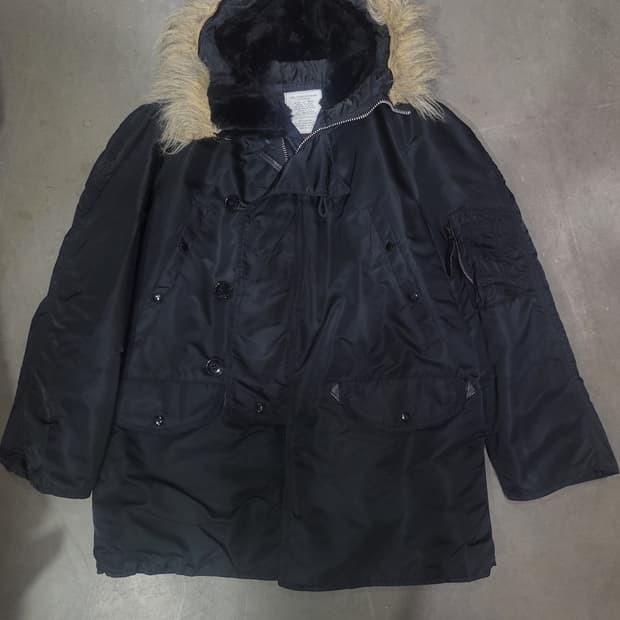 ALPHA INDUSTRIES 알파 빈티지 USA N-3B 파카 개파카