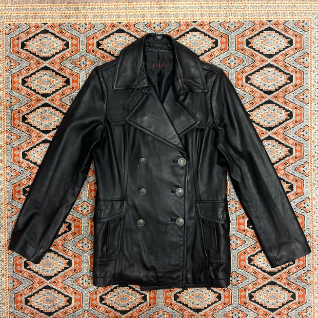 엘르 블랙 양가죽 더블 자켓 여성66