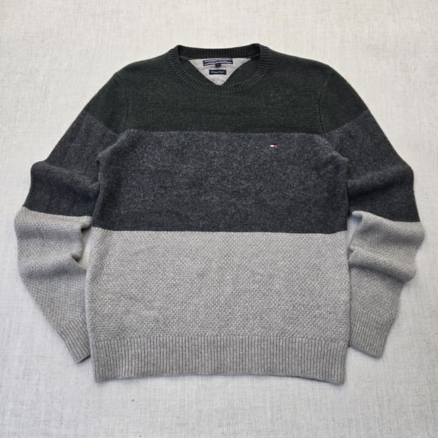 타미힐피거 삼색 니트