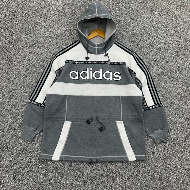 (큰L)80~90'S 아디다스 빅로고 후드-M1082