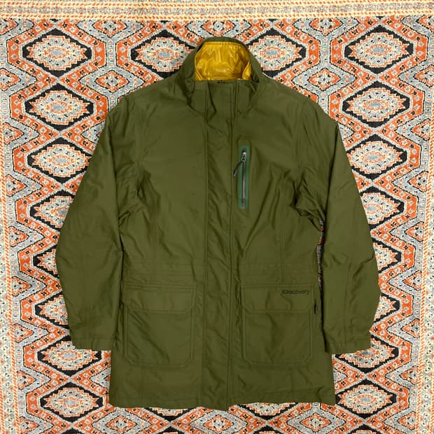 디스커버리 카키 내피포함 바람막이 야상 점퍼 여성S
