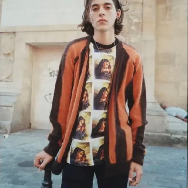 슈프림 모헤어 가디건