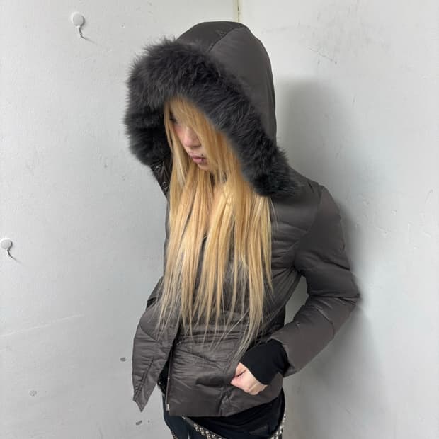 Y2K Grey Fur Padding