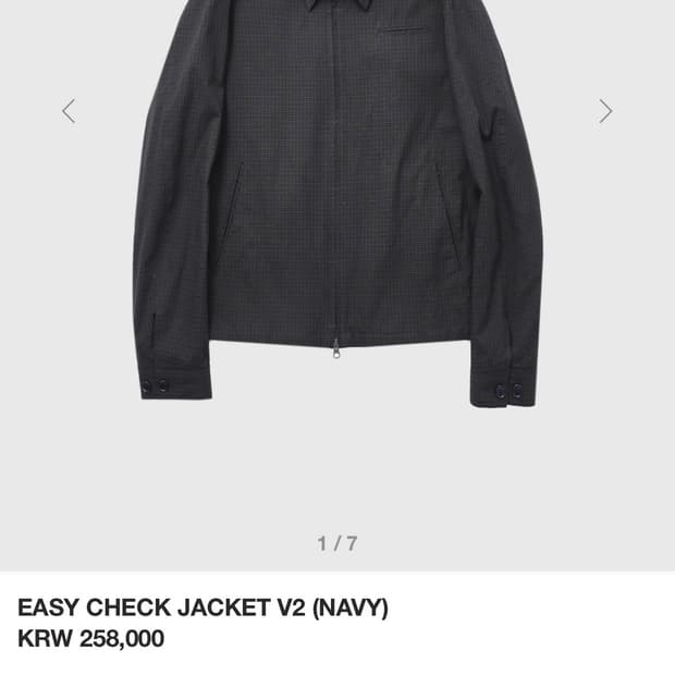 (중고/L) 999휴머니티 이지체크자켓 v2 L 네이비