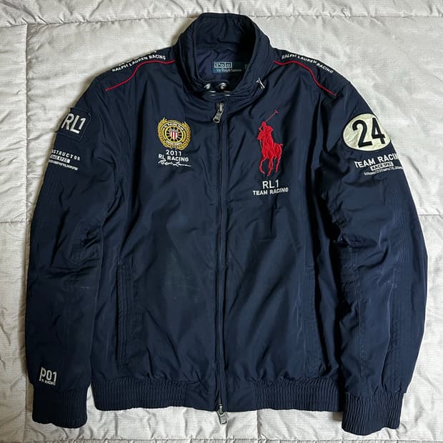 폴로 랄프로렌 USA 레이싱 봄버 자켓 L