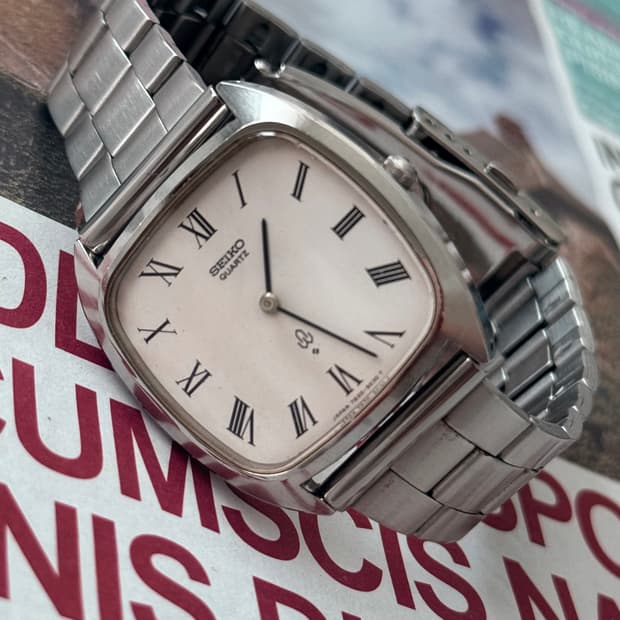Seiko 세이코 쿼츠 스퀘어 로만 인덱스 1987