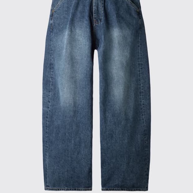 해칭룸 와이드커브진 워시드블루 2사이즈