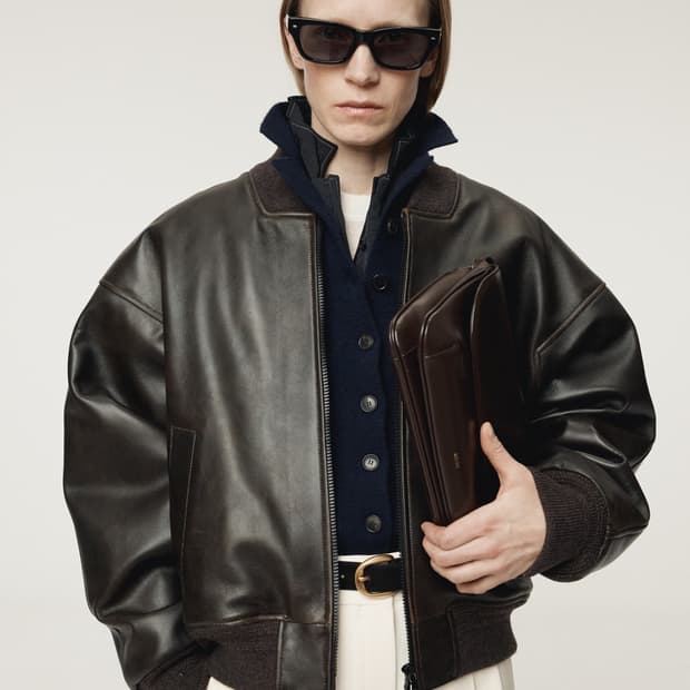 렉토 RECTO 빈티지 이펙트 레더 봄버 점퍼 자켓 브라운