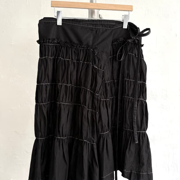 Comme des Garcons 꼼데가르송 트리콧 07s 셔링 랩 스커트