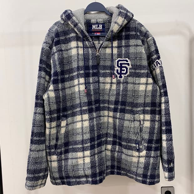 MLB 샌프란시스코 올드스쿨 누빔 후리스 후드집업