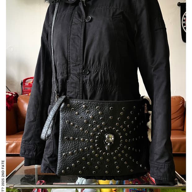 Marc O'Polo Studs Skull Trim Leather Bag