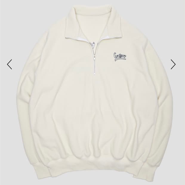 [L] 1011 갤러리 플리스 후리스 하프집업 아이보리