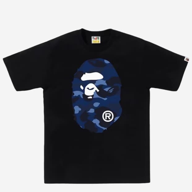 Bape 베이프 컬러 카모 반팔 티셔츠 블루