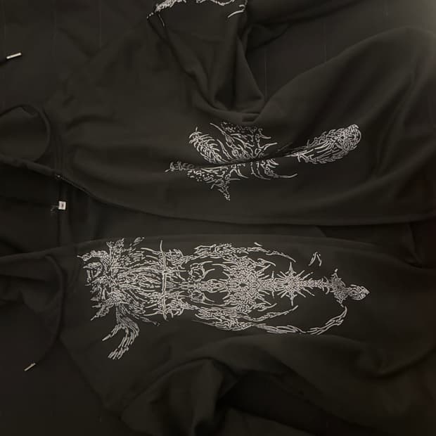 갸루 고스펑크 후드집업