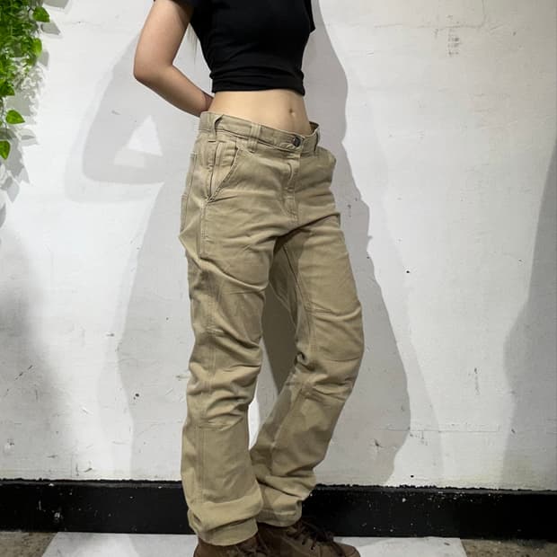 칼하트 베이지 스트레이트 스키니 힙합 새깅 워크 팬츠 30