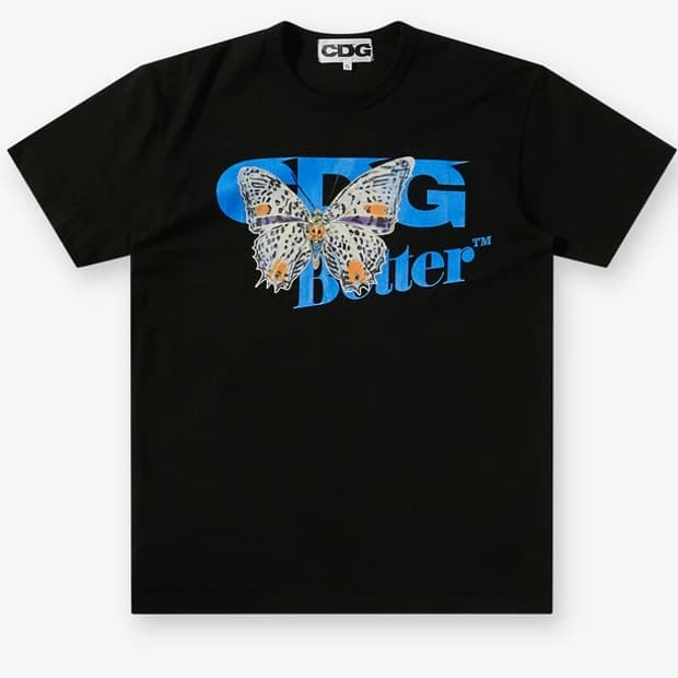 Cdg x better 베터기프트샵 콜라보 버터플라이 티셔츠