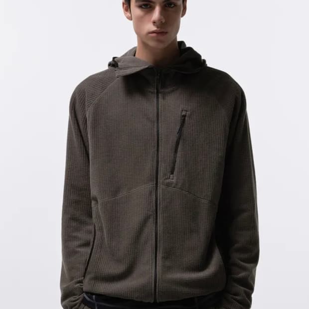 시티 레저 폴라 플리스 바라클라바 후디드 집업 [머드 그레이]