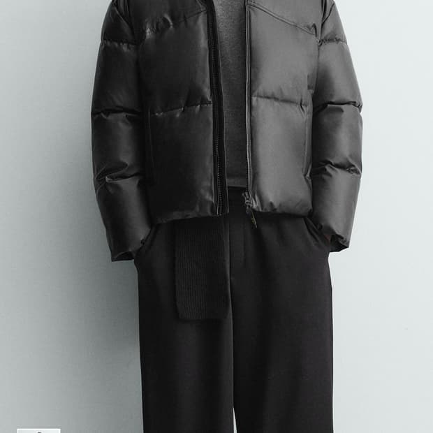 자라 페이크레더 푸퍼 L