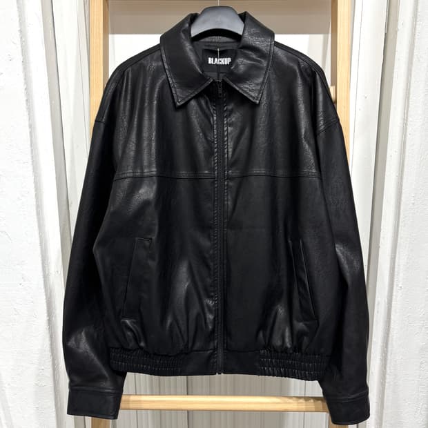 블랙업 레더 가죽자켓