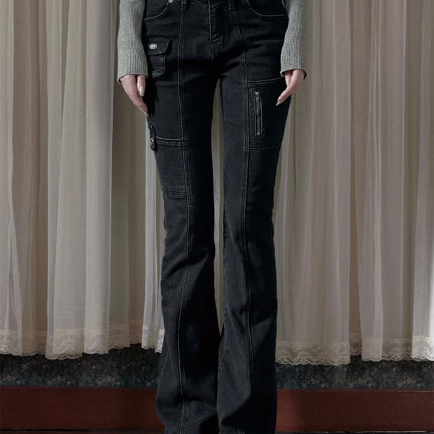 보헤미안서울 SIDE POCKET BOOTCUT JEANS 딥그레이