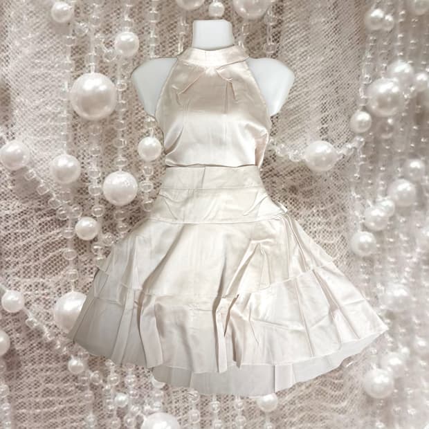 홀터넥+스커트 셋트