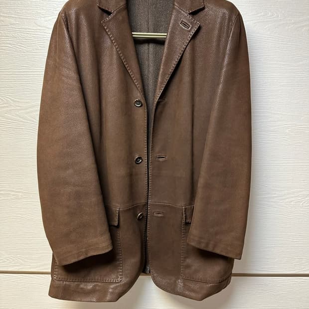 에르메네질도제냐 가죽 코트 자켓 50 (캐시미어 안감)