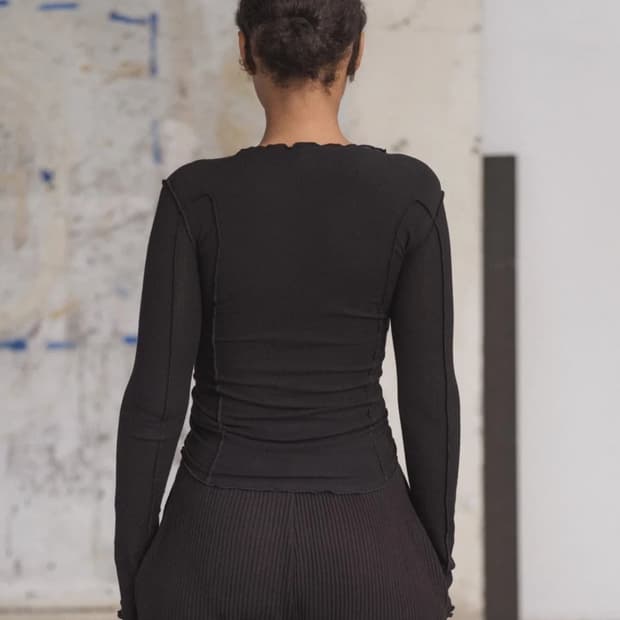 baserange omato long sleeve tee -black m
