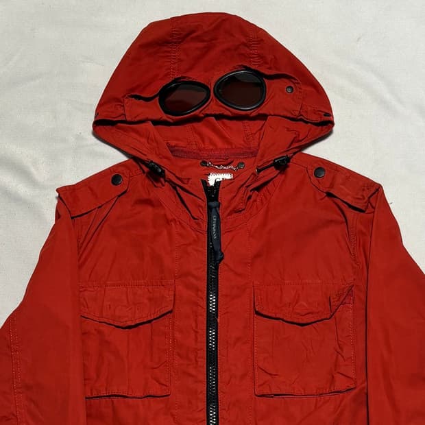 95 C.P. 컴퍼니 오렌지 고글 후드 자켓