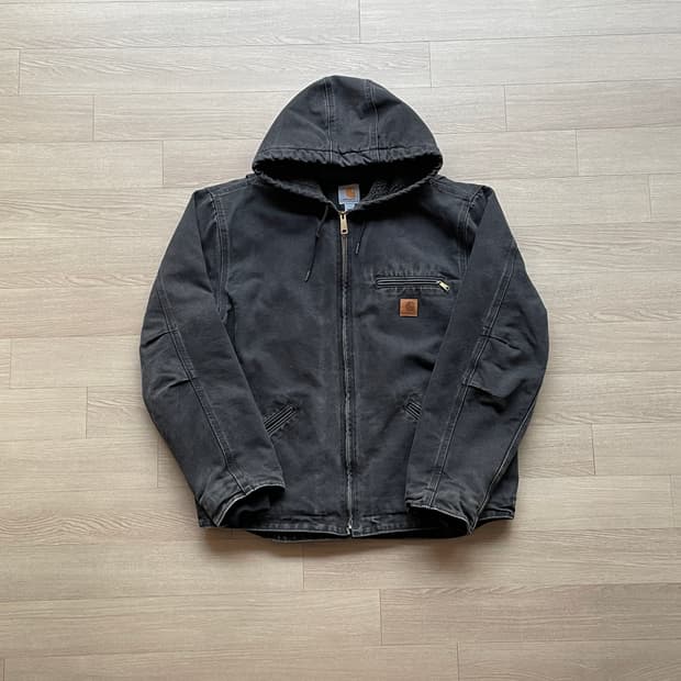 칼하트 시에라 J141 BLK 블랙 디트로이트 후드 자켓