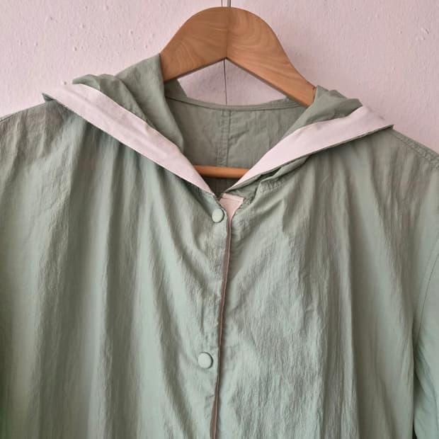 쇼핑몰 여성 홑겹후드롱점퍼 55사이즈