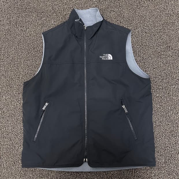 노스페이스 기모 양면 조끼 블랙 M