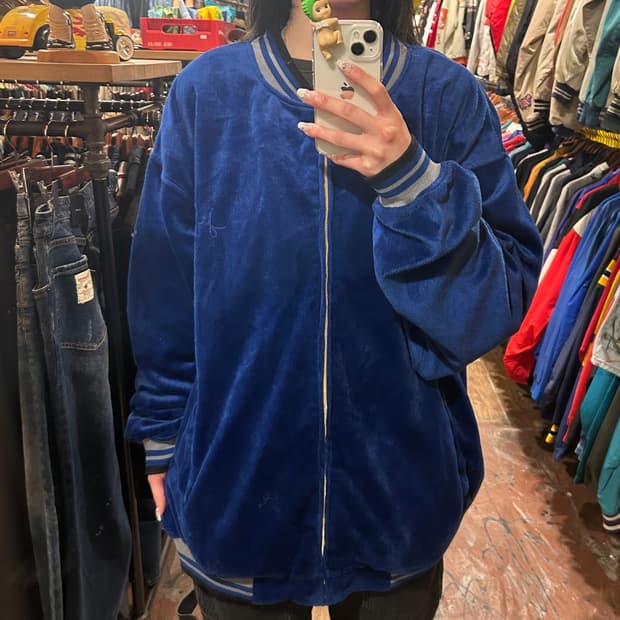 [HI]  VTG 벨벳 져지 블루