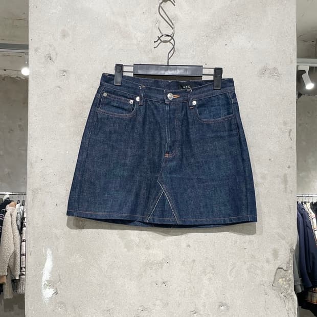 아페쎄 진청 데님 미니스커트
