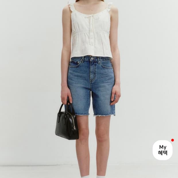 던스트 로우 엣지 데님 쇼츠
