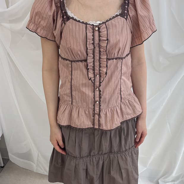 axes femme pink mute feminine blouse