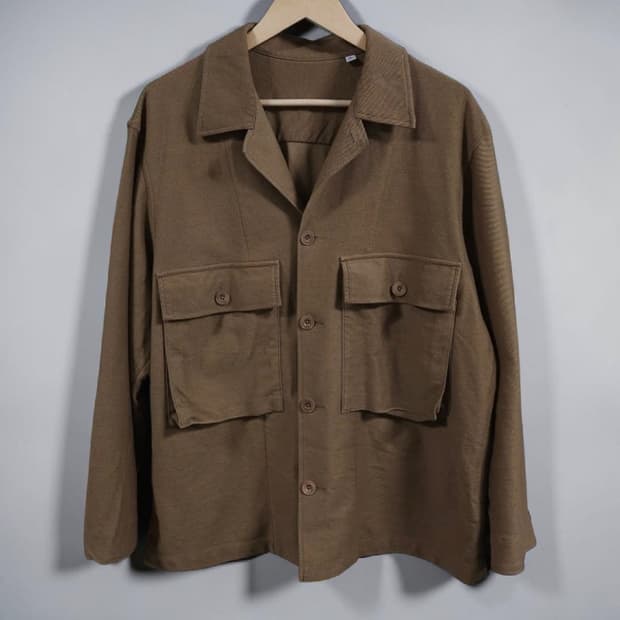 105 Uniqlo 유니클로U 르메르 자켓 카키 브라운 루즈핏