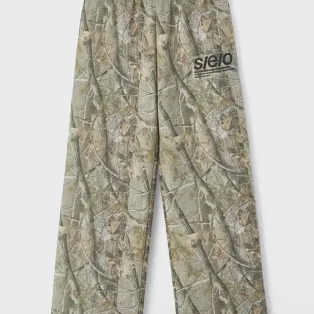 에스이오 브러쉬드 로고 빅 스웻팬츠