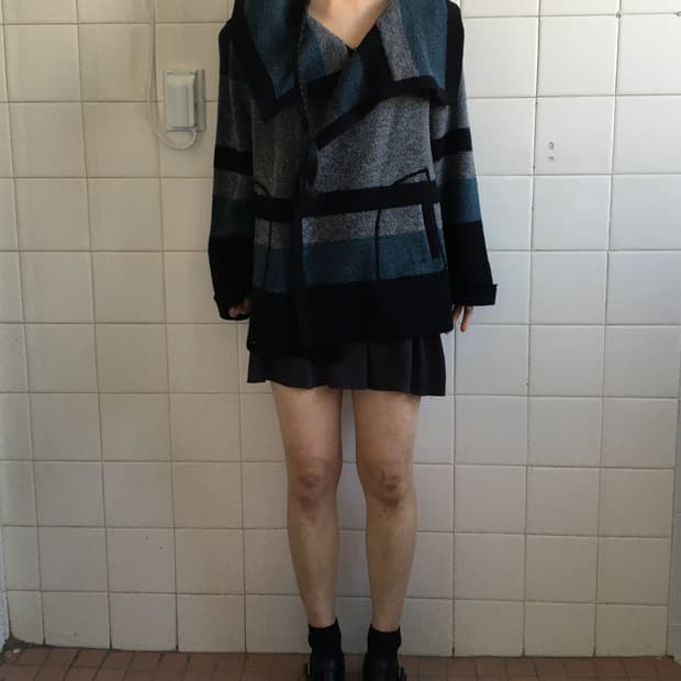 Pattern drape open cardgian