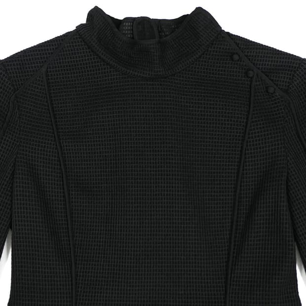 vintage waffle blouse