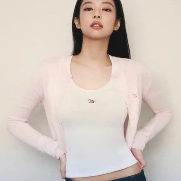 메종키츠네 베이비폭스 가디건 